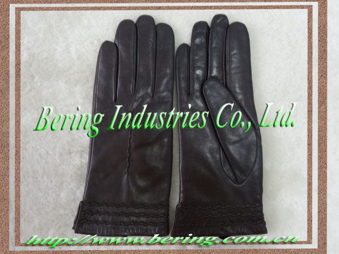 100% genuine leather fashion lady winter gloves