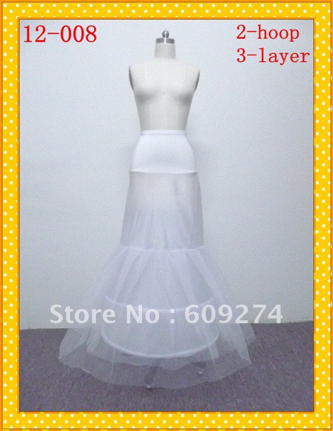 100% Guarantee In Stock 2012 Real Sample Tulle 3 layers Mermaid Wedding Crinoline Petticoat Wedding Accessories