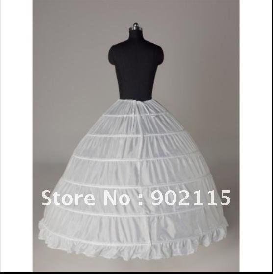 100%Gurantee New 6-Hoop Bridal Wedding Dress Gown Petticoat