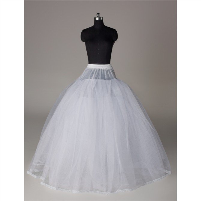 100% Gurantee Wholesale & Retail Instock Wedding Crinoline Adjustable Bridal Underskirt  A-line 5 layers Underwear Petticoat P16
