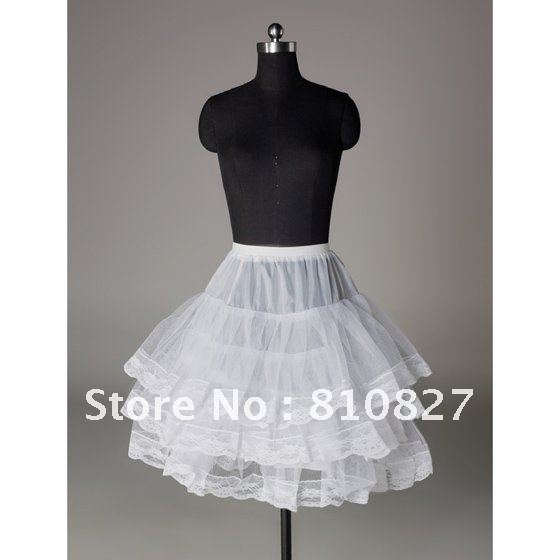 100% Gurantee Wholesale & Retail Instock Wedding Crinoline with Lace Bridal Underskirt Mini Skirt Underwear Girl Petticoat RR19