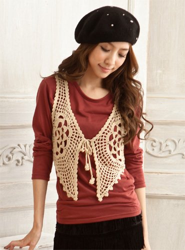 100% Hand Crocheted Pretty Vests