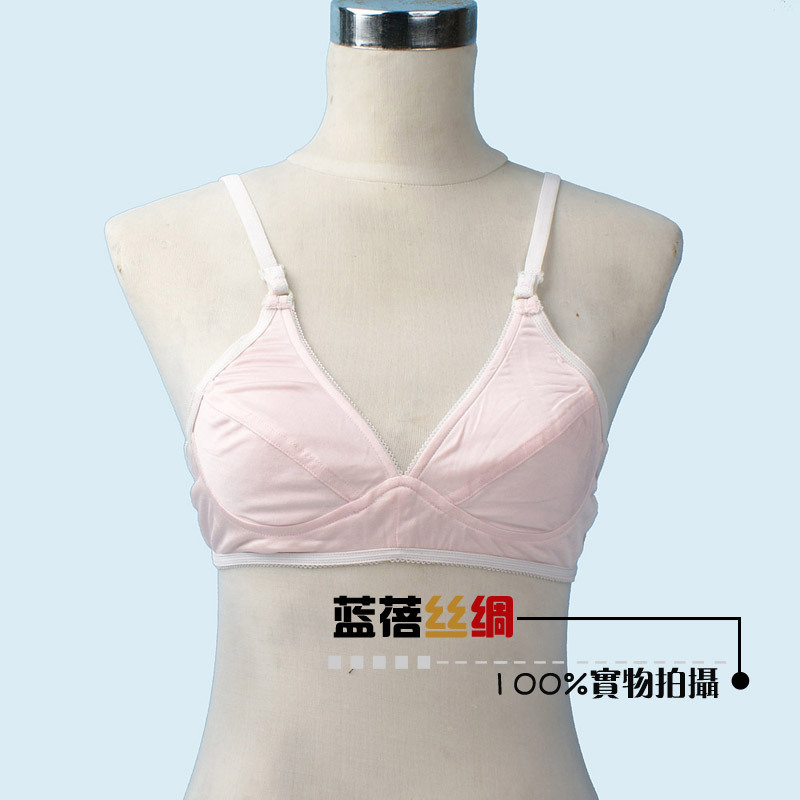 100 mulberry silk summer wireless knitted double faced silk bra ultra-thin silk underwear bra