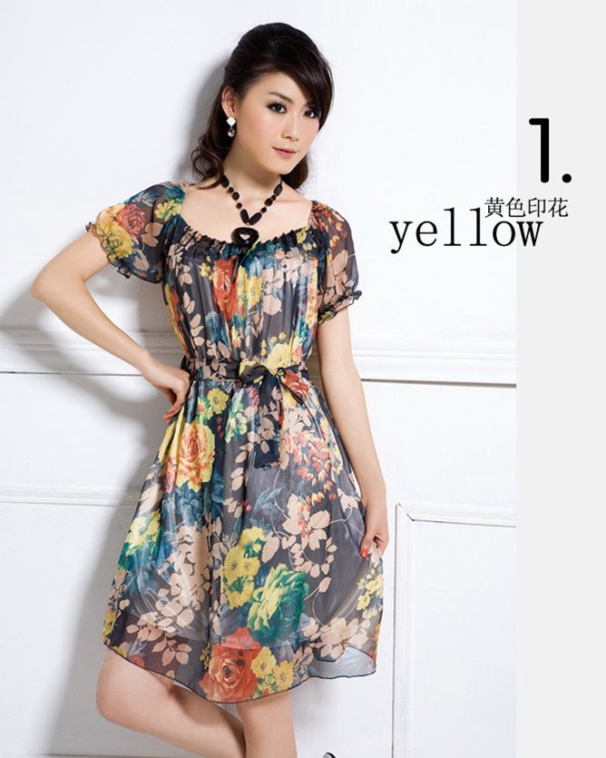 100% ORIGINAL elegant romantic skirt, free shipping one-piece dress, excellent quality chiffon dress cs-393
