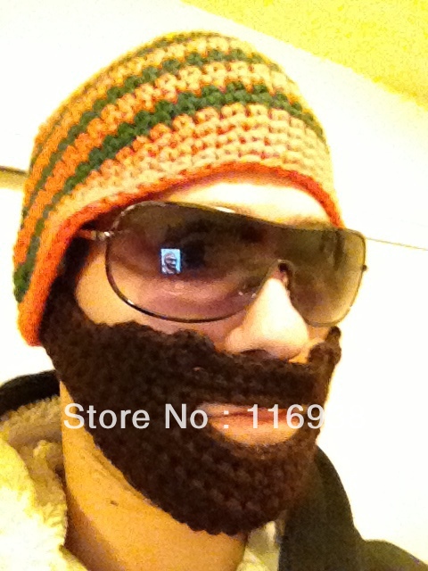 100 pieces / lot Beard Hat Knit Beard Hat