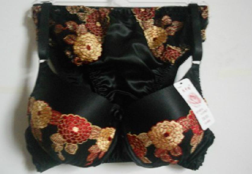 100% pure silk underwear bra pants silk, the delicate silk brief sets black 3