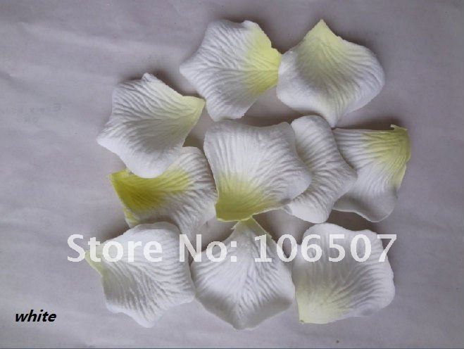 100% quality assurances 650PCS white Wedding Artificial Rose Flower Petal Decor-Free Shipping Wholesale and retail