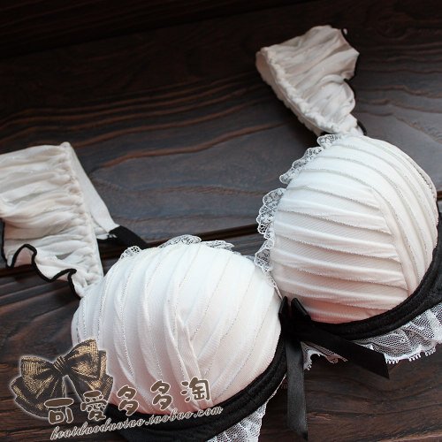 100% Real pictures! 2012 Fashion Lingerie set Bride underware Frill shoulder strap Palace bra set Push Up, free shipping!