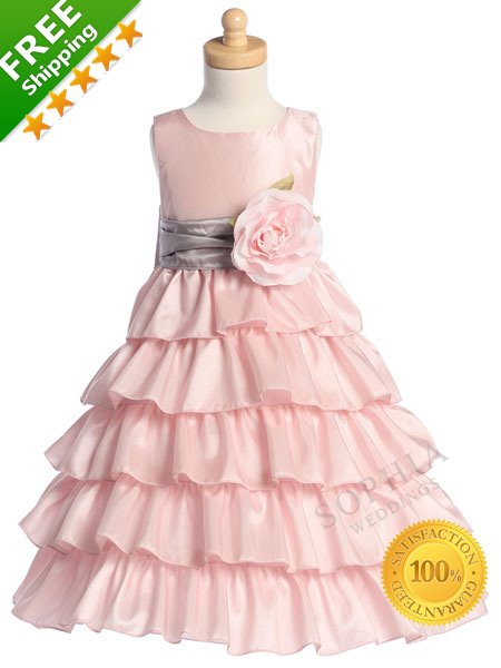100% Satisfaction Guaranteed Cheap Hot Sale Pink Tutu Flower Girl Dresses for Toddlers