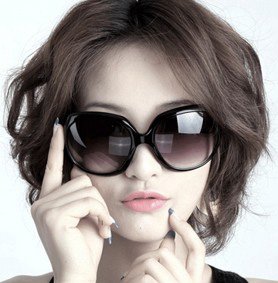 100% UV resistance  material Round glasses frame  sexy women's sunglasses(2color mix)SN-004