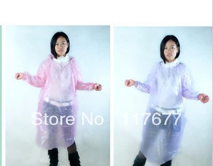 - 1000 pcs / lot Disposable Raincoat Rainwear One Time Poncho Travel Rain Coat Rain Wear