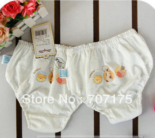 #1001 Free Shipping 100% cotton cartoon baby child panties female child male child briefs