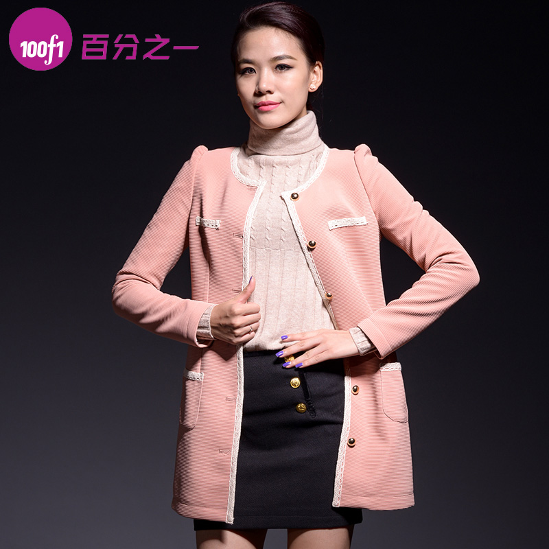 100f1 2013 spring new arrival lace decoration puff sleeve medium-long long-sleeve spring outerwear