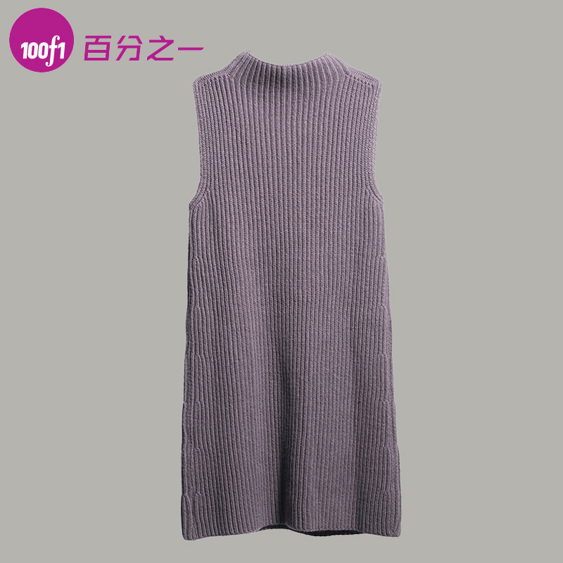 100f1 wool rabbit fur fashion halter-neck long design thread sleeveless sweater female f4005