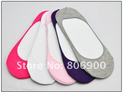 100pairs/lot Summer short invisible socks for Women ,female cotton sox candy color EMS Free shipping 181