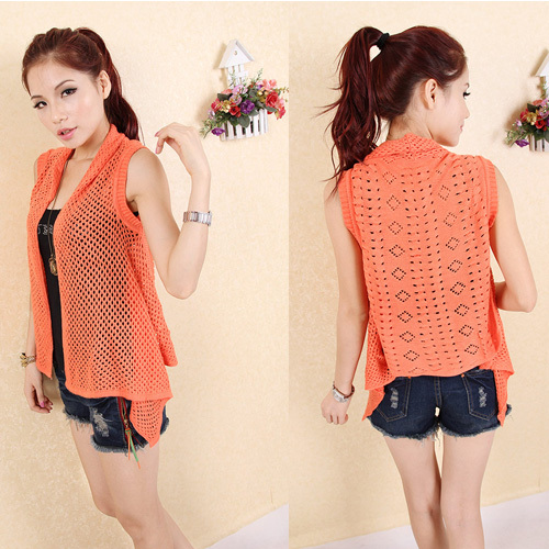 1013 2012 cutout cardigan small wool knitted plaid small cape