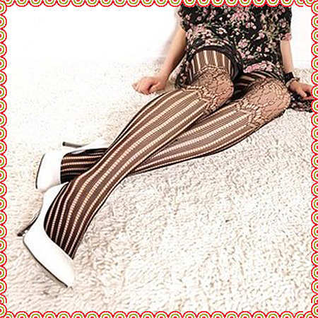 10pair Fashion Retro Sexy Women Lady Soft Stripe Tights Fashion Pantyhose Fishnet stockings Mesh Socks Stockings free shipping