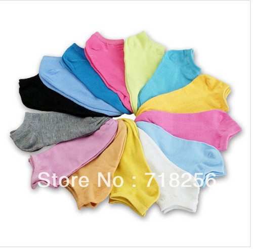 10pairs Korean Colored Cotton Floor Boat Sport Socks