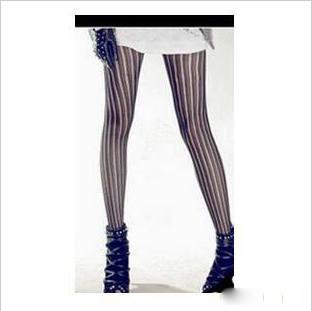 10pairs/lot free shipping / Black Vertical Stripes Silk Sock /Pantyhose Pantistocking Panty Stockings Tights