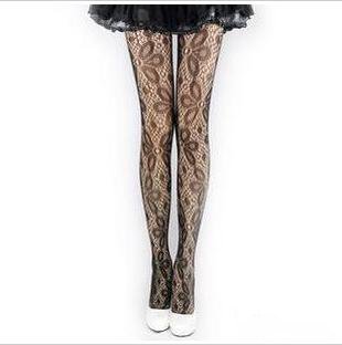 10pairs/lot free shipping / flower knit hose lady's fashionmesh pantyhose /sexy long stocking&legging