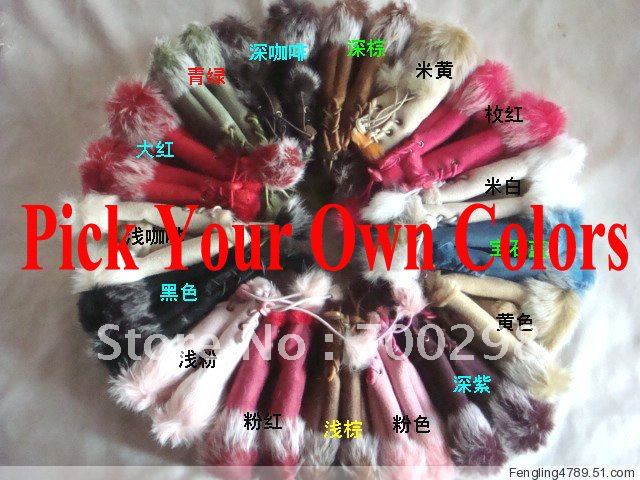 10PAIRS/LOT Women's Suede Rabbit Leather Fur Lapin Fingerless Winter Gloves Mitten, Free Shipping
