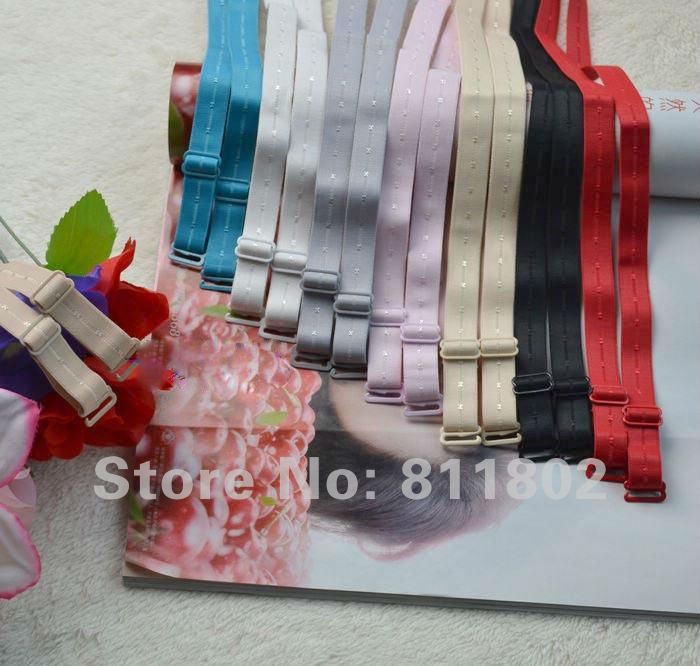 10pcs  Color Elasticity Cotton Bra Strap   + free shipping