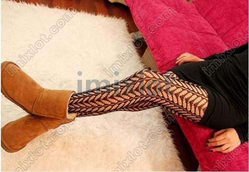 10pcs Latest Design Celebrity Wheat Net Pattern Black Sexy Jacquard Tights Pantyhose Stocking