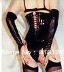 10pcs/lot 2013 new women sexy faux leather gloves black cool gothic clubwear long elbow mittens low price cosplay anime rock