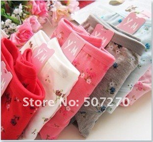 10pcs/lot ! 9 Color - Cotton & Rural broken flower Printed Women Underwear, Lady Panties,Lovely & Sexy briefs , Free Shipping
