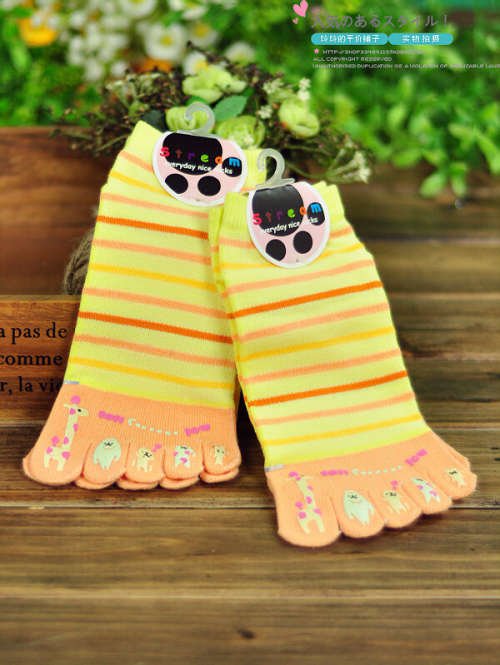 10pcs/lot Fashion health cotton FIVE TOE SOCKS as gift for women mixed order 903