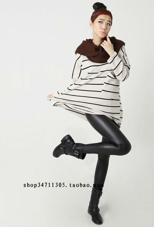 10pcs/lot Fashion Lady Elastic Imitation Stretch Leather Look Leggings Tights Pants ,freeshipping