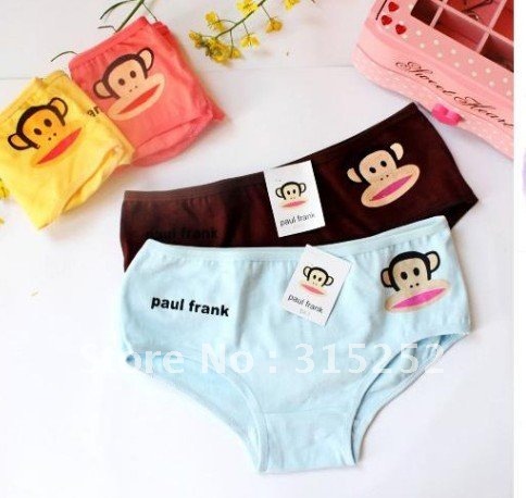 10pcs /lot free shipping Cotton underwear, low-waist cotton modal briefs ,colorful cartoon women panties