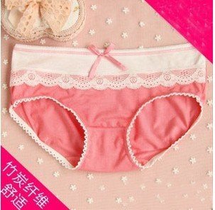 10pcs/lot guarantee 100%Charcoal women bow underwear + free shipping + wholesale support