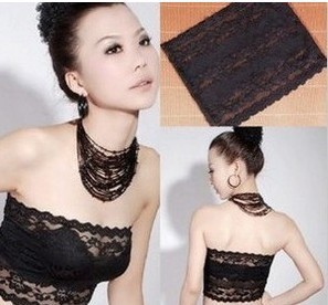 10pcs/lot(mixed colors accepted) free shipping \ for lady sexy lace chest wraps crochet flowers short camisoles wholesale