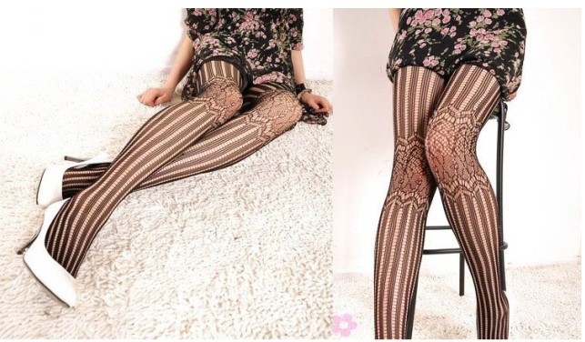10pcs/lot Trendy Sexy Tattoo Pattern Temptation Sheer Pantyhose Tights Stockings Leggings CL
