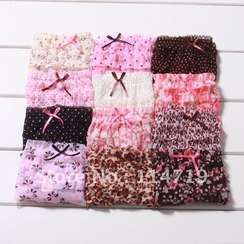 10pcs/lot wholesale Fashion Lady's women's gauze low-waist panties princess lace decoration briefs cake pants underwear