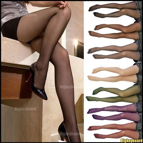 10x New Fashion Women transparent Tights Pantyhose Color Stockings Free Shipping