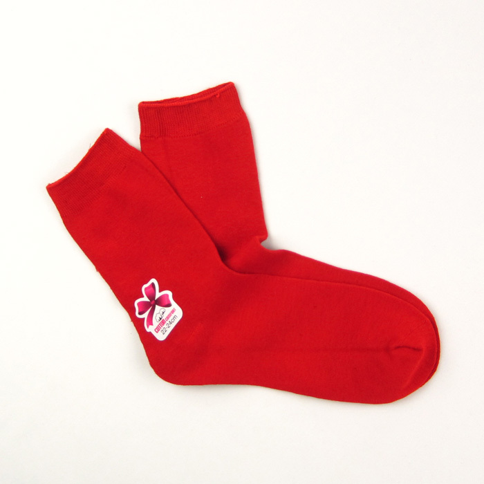 10x  New Feona deep red decorative pattern women's socks (017)
