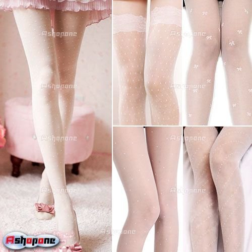 10x White Sexy Woman Pattern Jacquard Pantyhose Tights Stockings Free Shipping