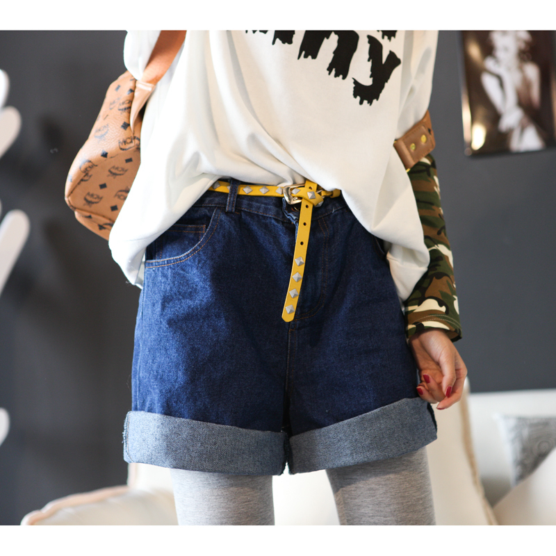 11.20 fashion magazine casual moben denim capris loose knee-length pants g1803 (WC071)
