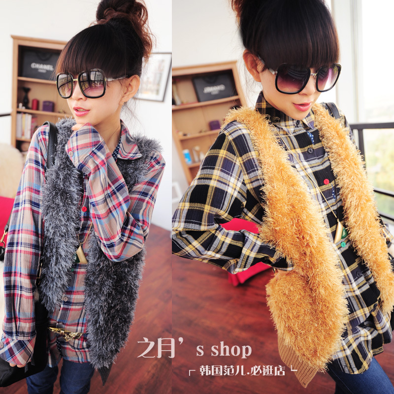 11.21 2012 spring new arrival patchwork coral sweater vest cardigan hdou3553