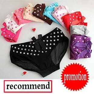 11 Colors Sexy Polka Dot Bow lace panties underwear women 20 Pcs/lot Free Shipping