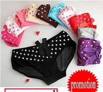 11 Colors Sexy Polka Dot Bow lace panties underwear women 20 Pcs/lot Free Shipping,Wholesale