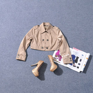 11256 autumn and winter plus size handsome brief classic short design fashion elegant coat