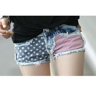 1137#2013 spring and summer Korean short jeans jean tide thin denim shorts pants female