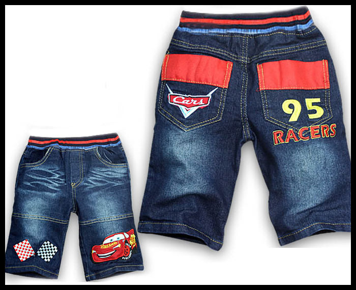 12-021 2013 new mcQueen cars short jeans for children boys and girls baby children's jeans FREE SHIPPING