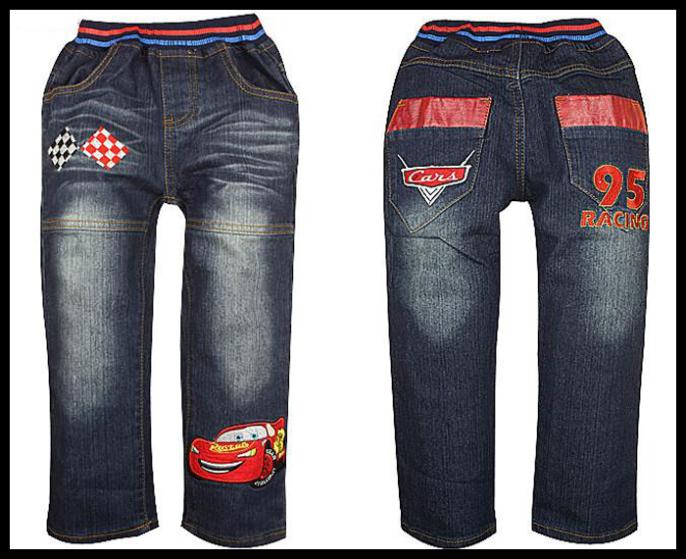 12-025  2013 new mcqueen cars jeans pants for children boys and girls baby children's jeans FREE SHIPPING