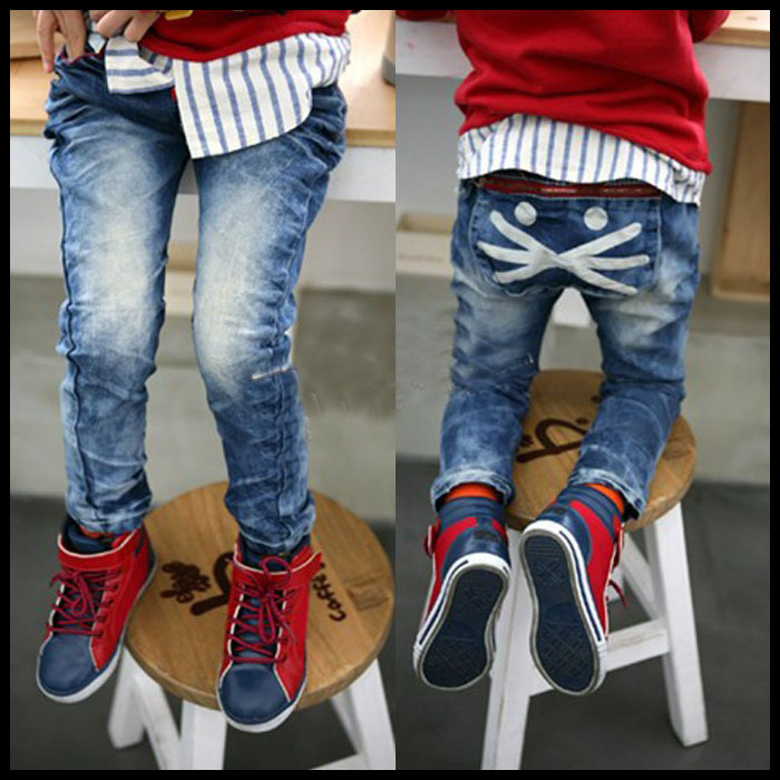 12-028 2013 new Cat style spring autumn jeans for boys and girls Free shipping