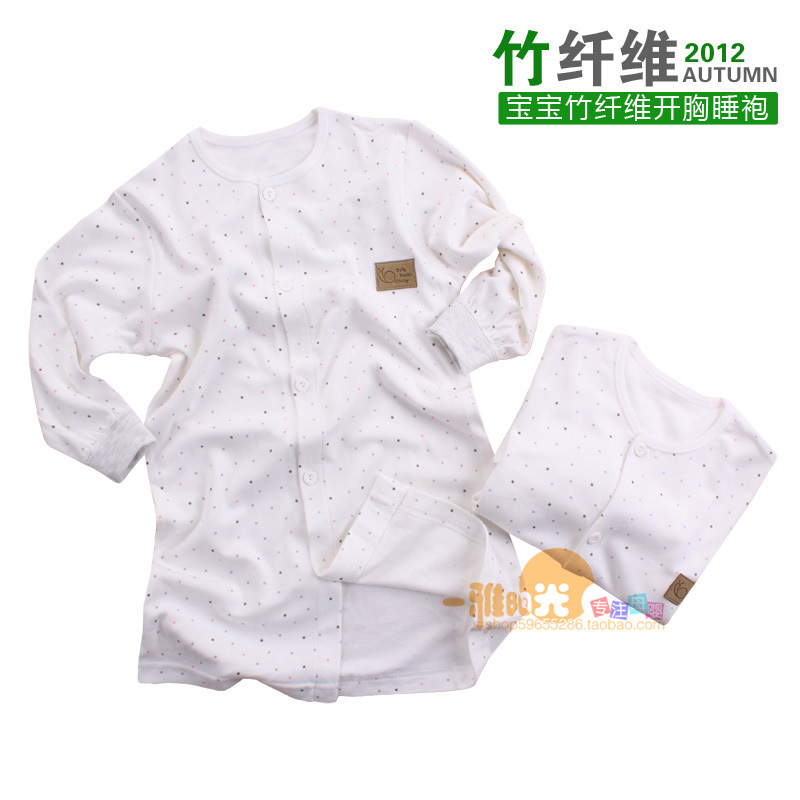 12 autumn 6830 bamboo fibre long-sleeve baby robe child sleepwear bathrobes