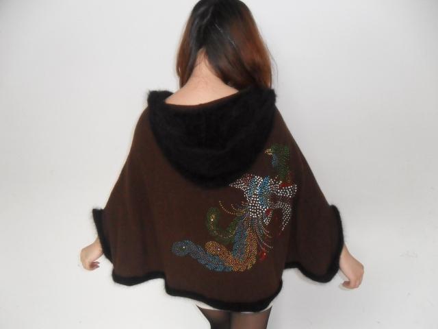 12 fashion hot-selling cashmere cape fashion edition hoodie sleeveless dinner party cape coat